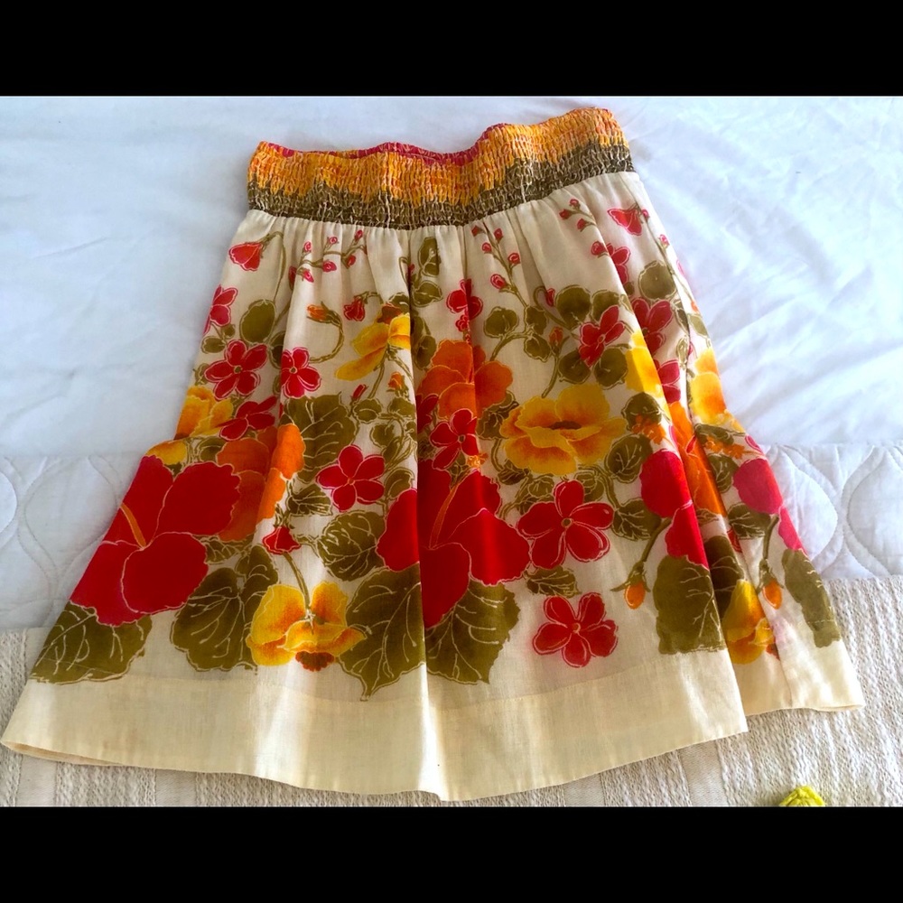 Free People spring floral skirt